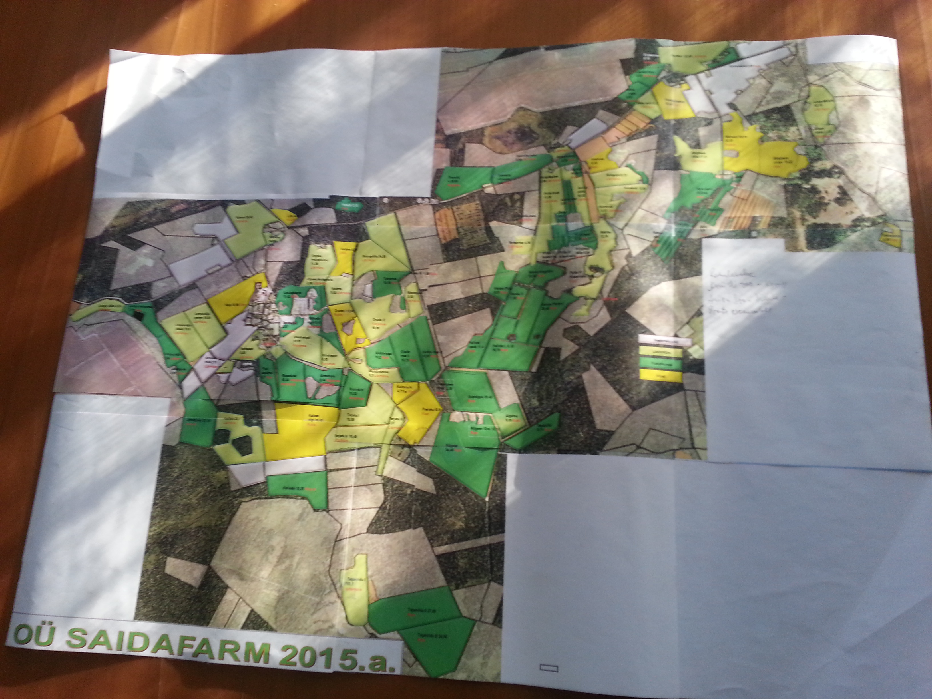 Zdjęcie 3. Plan upraw na 2015 r. opracowany przez właściciela